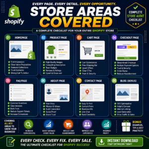 Ultimate Shopify Store Checklist Builder | E-commerce Website Optimization Guide | Increase Conversions & Sales